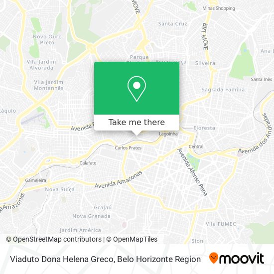 Mapa Viaduto Dona Helena Greco