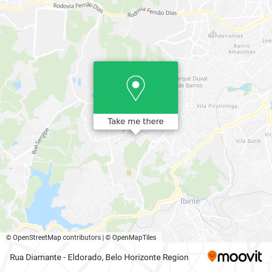 Rua Diamante - Eldorado map