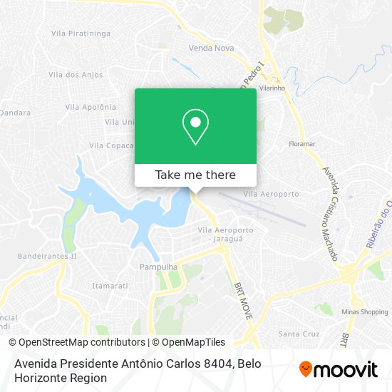Avenida Presidente Antônio Carlos 8404 map