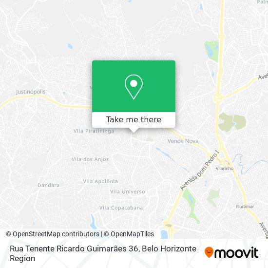 Mapa Rua Tenente Ricardo Guimarães 36