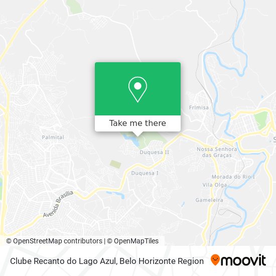 Clube Recanto do Lago Azul map