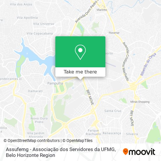 Assufemg - Associação dos Servidores da UFMG map