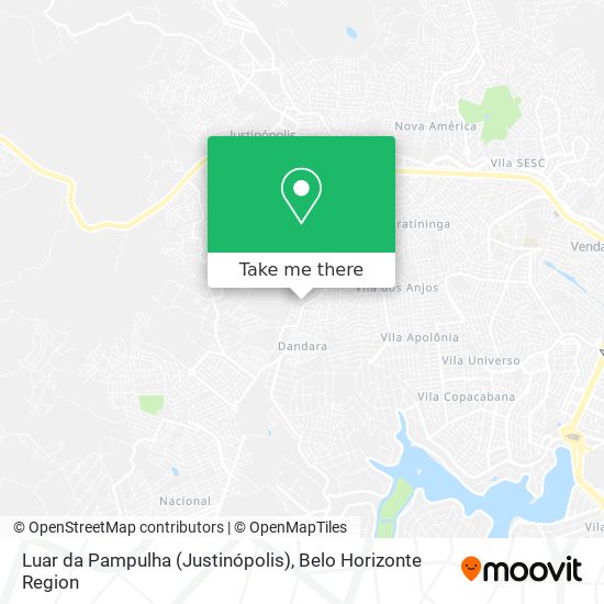 Luar da Pampulha (Justinópolis) map