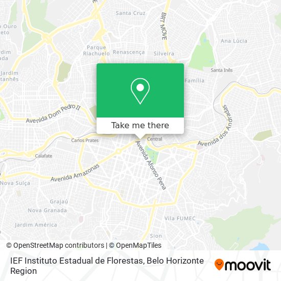 IEF Instituto Estadual de Florestas map