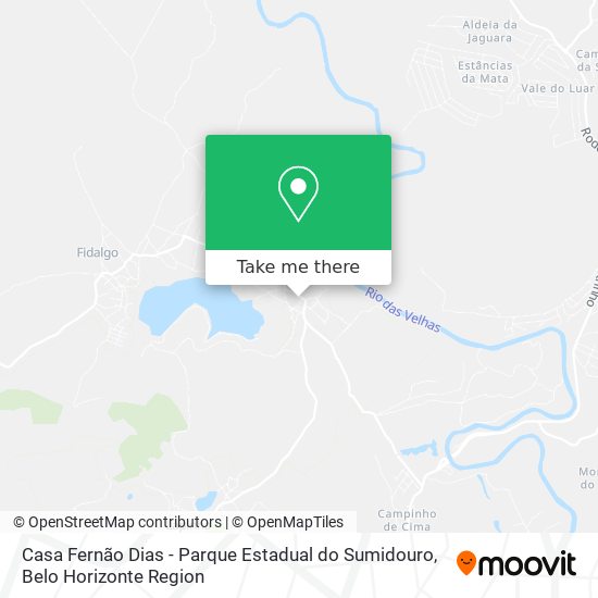 Casa Fernão Dias - Parque Estadual do Sumidouro map