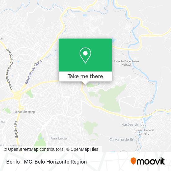 Mapa Berilo - MG