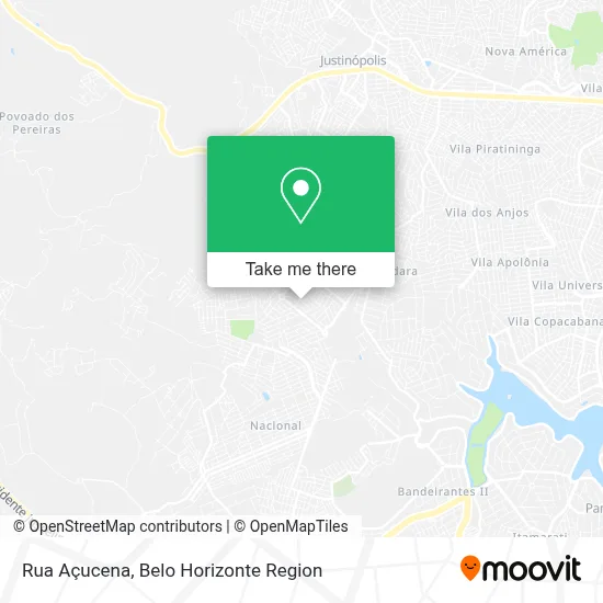 Rua Açucena map