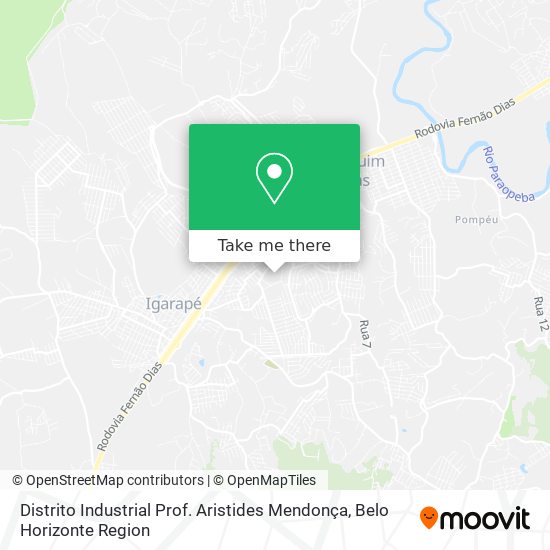 Distrito Industrial Prof. Aristides Mendonça map