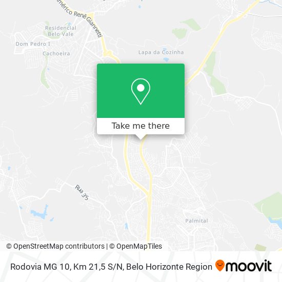 Rodovia MG 10, Km 21,5 S/N map