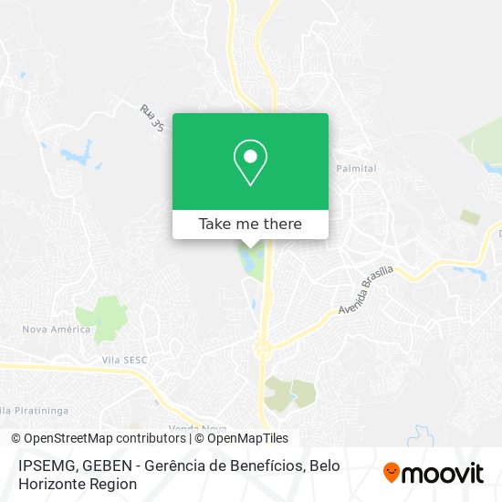 IPSEMG, GEBEN - Gerência de Benefícios map