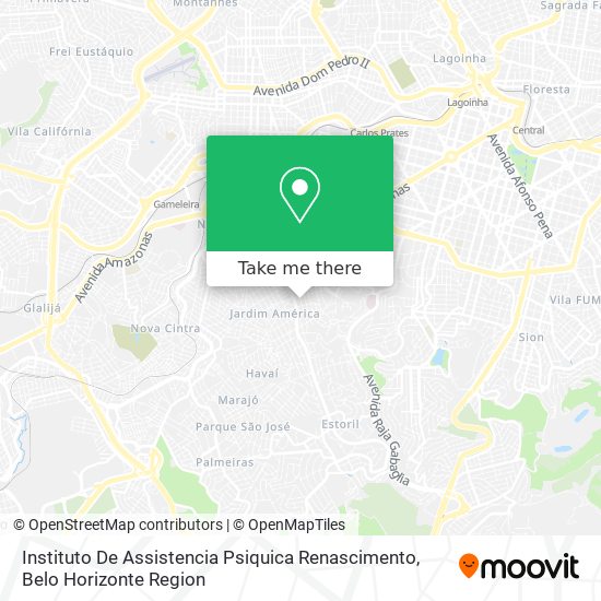 Instituto De Assistencia Psiquica Renascimento map