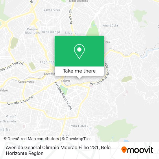 Mapa Avenida General Olímpio Mourão Filho 281