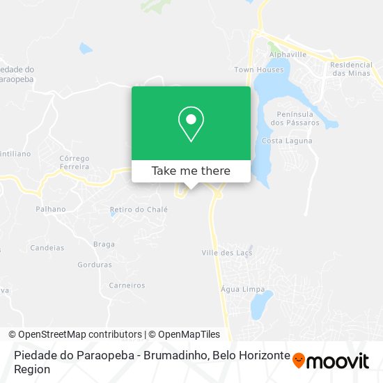 Piedade do Paraopeba - Brumadinho map