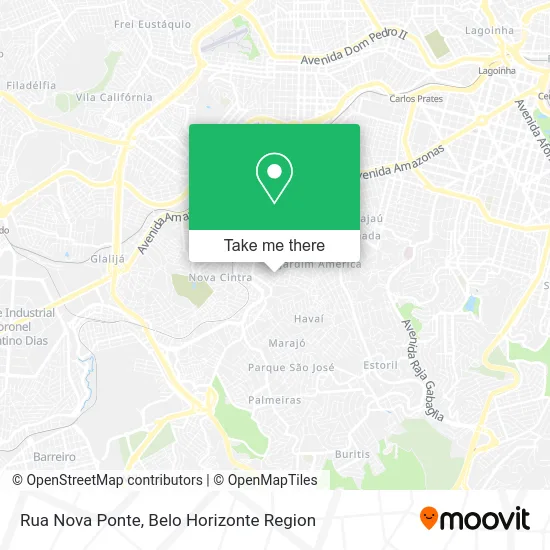 Rua Nova Ponte map
