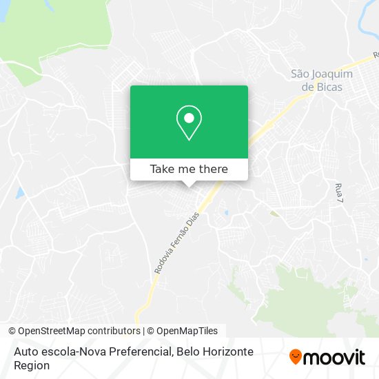 Auto escola-Nova Preferencial map