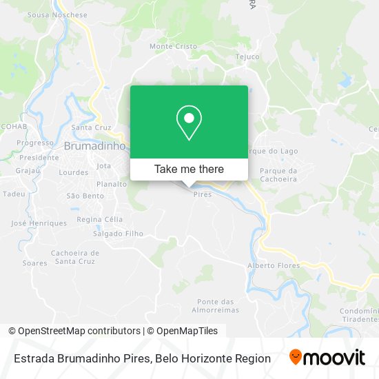 Estrada Brumadinho Pires map