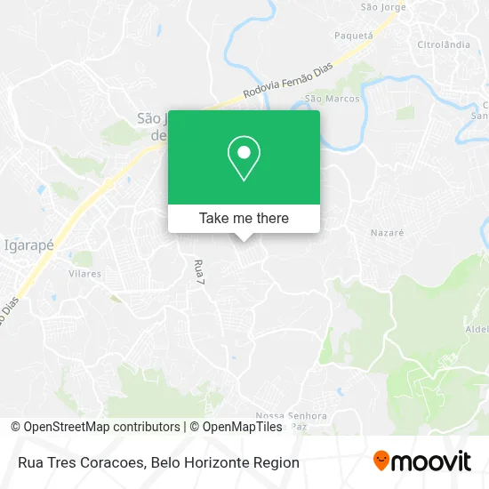 Rua Tres Coracoes map