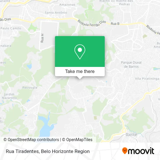 Rua Tiradentes map
