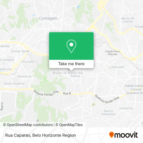 Rua Caparao map
