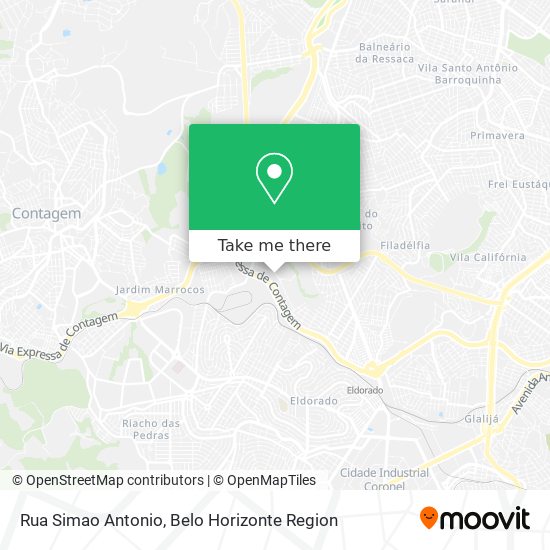 Rua Simao Antonio map