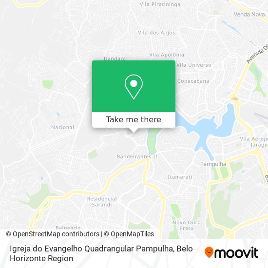 Igreja do Evangelho Quadrangular Pampulha map
