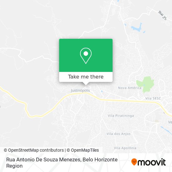 Mapa Rua Antonio De Souza Menezes