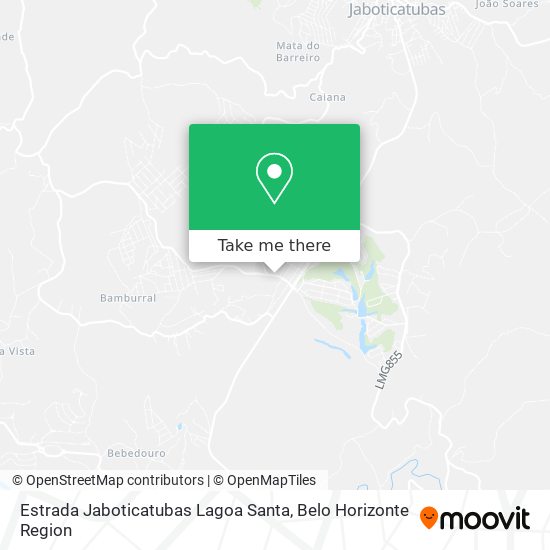 Estrada Jaboticatubas Lagoa Santa map