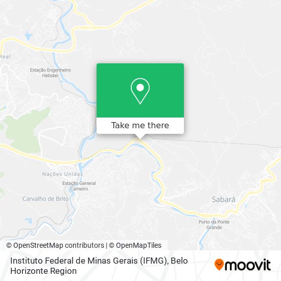 Instituto Federal de Minas Gerais (IFMG) map