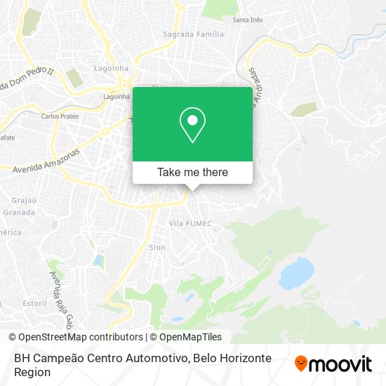 BH Campeão Centro Automotivo map