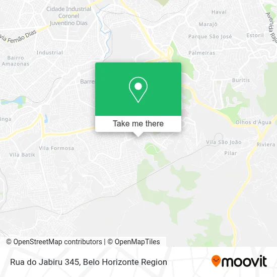 Rua do Jabiru 345 map