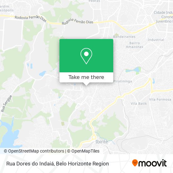 Rua Dores do Indaiá map