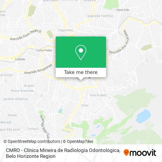 CMRO - Clínica Mineira de Radiologia Odontológica map
