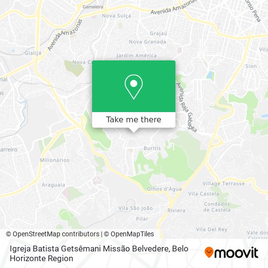 Mapa Igreja Batista Getsêmani Missão Belvedere