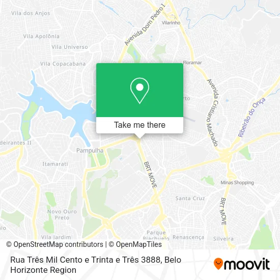 Rua Três Mil Cento e Trinta e Três 3888 map