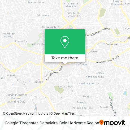 Mapa Colegio Tiradentes Gameleira