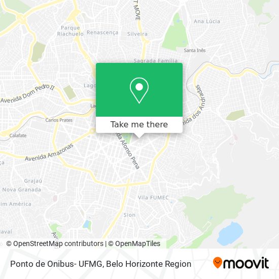 Mapa Ponto de Onibus- UFMG