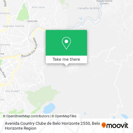 Avenida Country Clube de Belo Horizonte 2550 map