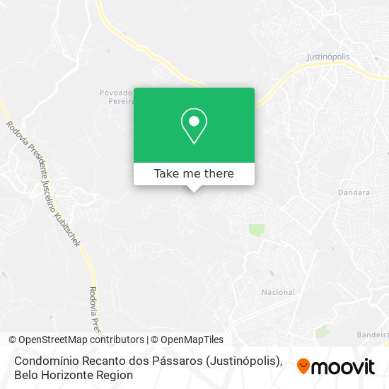 Condomínio Recanto dos Pássaros (Justinópolis) map
