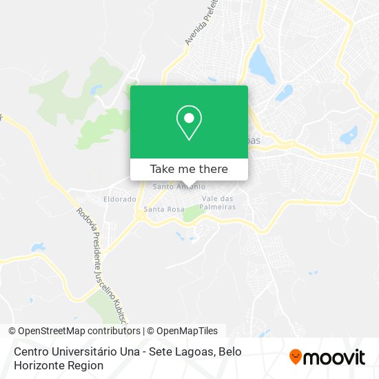 Centro Universitário Una - Sete Lagoas map