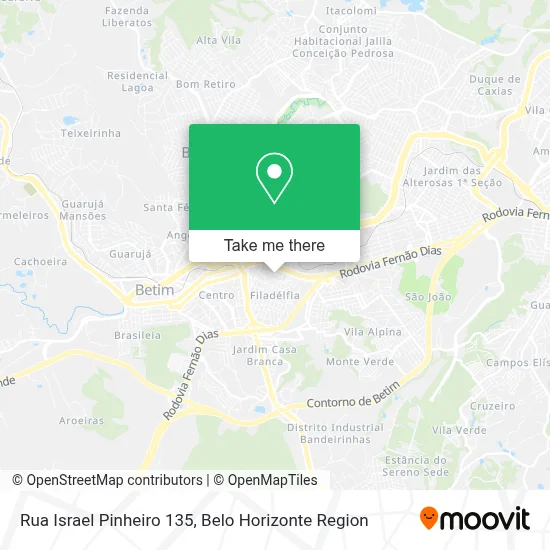 Rua Israel Pinheiro 135 map
