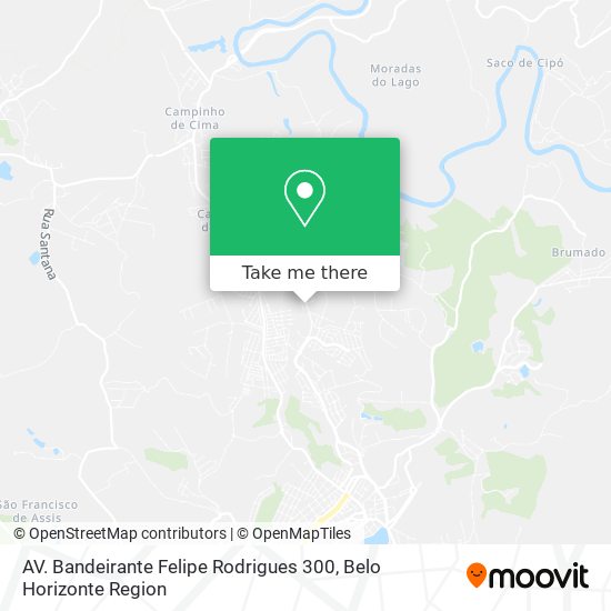 Mapa AV. Bandeirante Felipe Rodrigues 300