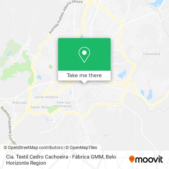 Cia. Textil Cedro Cachoeira - Fábrica GMM map