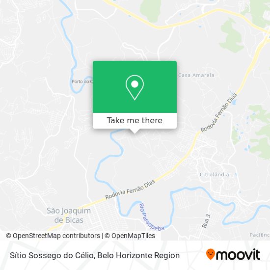 Sítio Sossego do Célio map