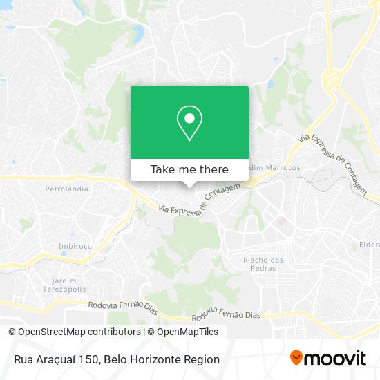 Rua Araçuaí 150 map