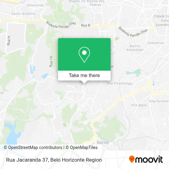 Rua Jacaranda 37 map