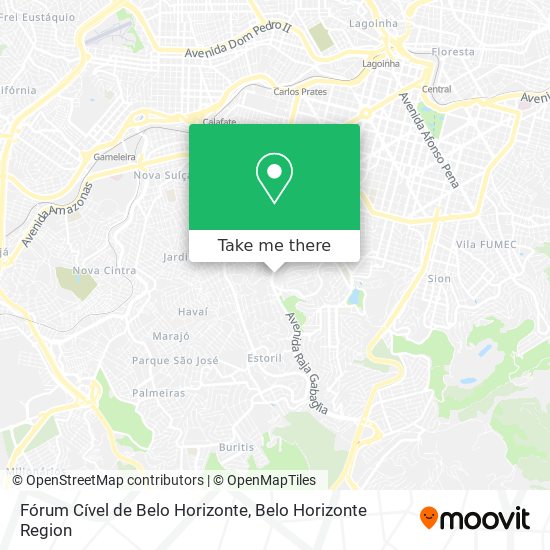 Mapa Fórum Cível de Belo Horizonte