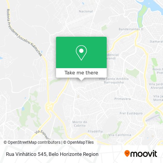 Rua Vinhático 545 map