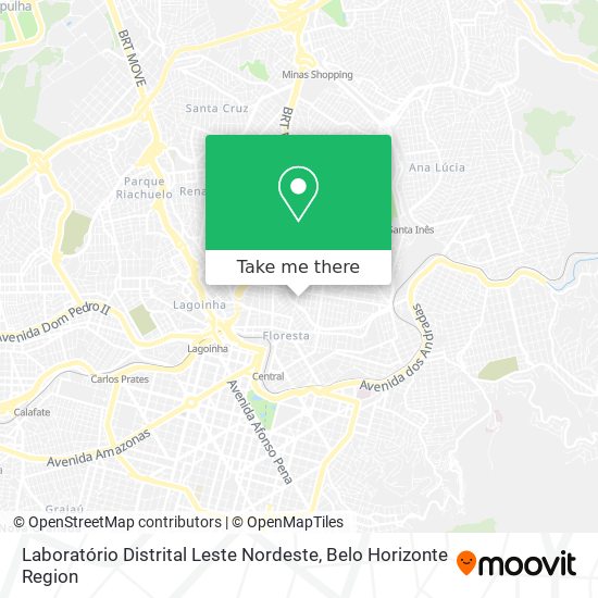 Laboratório Distrital Leste Nordeste map