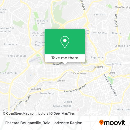 How to get to Chácara Bouganville in Belo Horizonte by Bus or Metro?