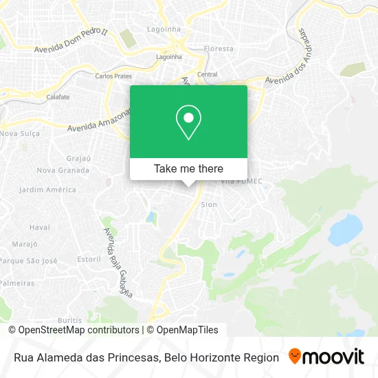 Rua Alameda das Princesas map